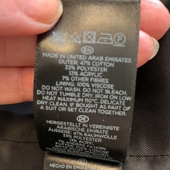 HOBBS LONDON car coat zippered front lined jacket boucle coat grey white size 6 - Picture 8 of 16